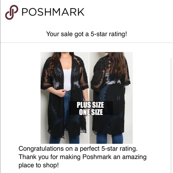 PLUS SIZE LACE & SHEER DUSTER/CARDIGAN - Picture 4 of 4